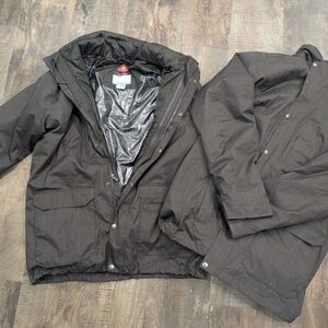 Columbia Men's Dark Gray Hooded Winter Jacket